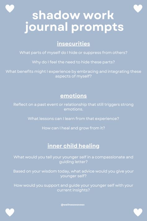 A shadow notebook is a powerful tool for self-reflection that lets you explore the hidden parts of your mind, feelings, and patterns. It includes digging deep into your mind, recognizing both your good and bad sides, and learning more about yourself and growing as a person through writing and thinking. #ShadowJournal #JournalingIdeas #SelfReflection #PersonalGrowth #Mindfulness #InspirationQuotes #SelfDiscovery #GratitudePractice #EmotionalAwareness #SelfHealing #InnerJourney #MindsetShift Growing As A Person, Shadow Work Journal Prompts, Work Journal Prompts, Shadow Work Journal, Work Journal, Inner Child Healing, Emotional Awareness, Good And Bad, Self Reflection