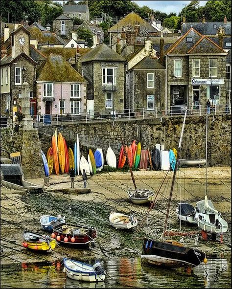 Mousehole . Cornwall . UK #travel #tourism #greatbritain #vacation #britain #holidaylettings #britishvacationrentals #discoverbvr #visitbritain Surfing Competition, Mousehole Cornwall, Mavericks Surfing, English Village, Devon And Cornwall, Half Moon Bay, Cornwall England, England And Scotland, England Uk