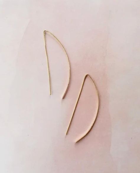 Loving these cool half moon earrings: https://shop.gathergoodsco.com/collections/jewelry/products/half-moon-earrings Elegant Half Moon Metal Earrings, Gold Half Moon Handmade Earrings, Minimalist Nickel-free Half Moon Earrings, Silver Brass Half Moon Earrings, Half Moon Earrings, Half Moon, Moon Earrings, Gift Shop, Moon