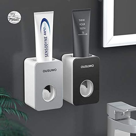 2 Pieces Automatic Toothpaste Dispenser with Wall Mounted,Kids Hands Free Toothpaste Squeezer,Waterproof,Dust Free and Trackless Installation,Tooth Paste Dispenser Holder for Bathroom,Children,Adults : Amazon.co.uk: Home & Kitchen Toothbrush Accessories, Future Gadgets, Pasta Dental, Toothpaste Squeezer, Pop Up Camper, Toothpaste Dispenser, Smart Home Technology, Home Technology, Bathroom Kids