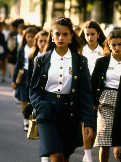 British School Uniform Aesthetic, Celine Womenswear, Outfits For Warm Weather, Engineer Clothes, Heather Chandler, Girly Vibes, Preppy Outfits For School, Preppy Fashion, The Upper East Side