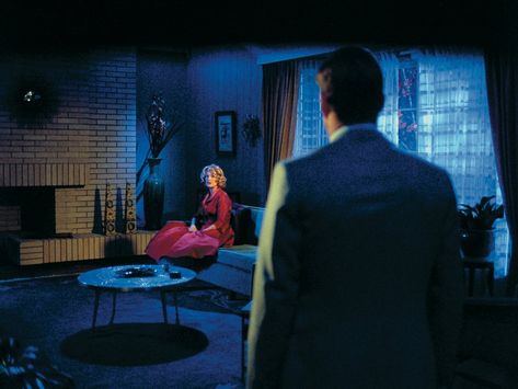 far from heaven (2002) dir by todd haynes Night Interior Cinematography, Millenium Mambo, Night Interior, All That Heaven Allows, Far From Heaven, Todd Haynes, Shot Film, Color Script, Dark Comedy