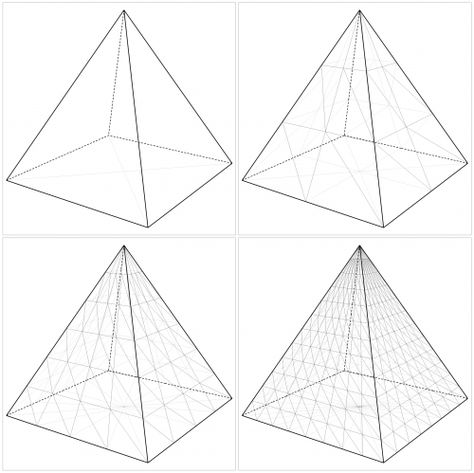 A 3D pyramid printable for children who are studying geometry. See if your child can tell you how many triangles are in the pyramid. For a greater challenge, have your child measure some of the angles and discuss their findings. #math #3d #shapes #geometry #printable Pyramid Tattoo, Triangle Drawing, 3d Pyramid, Nouns Activities, 3d Triangle, Shape Vector, Math Charts, Shape Tattoo, 2d Design