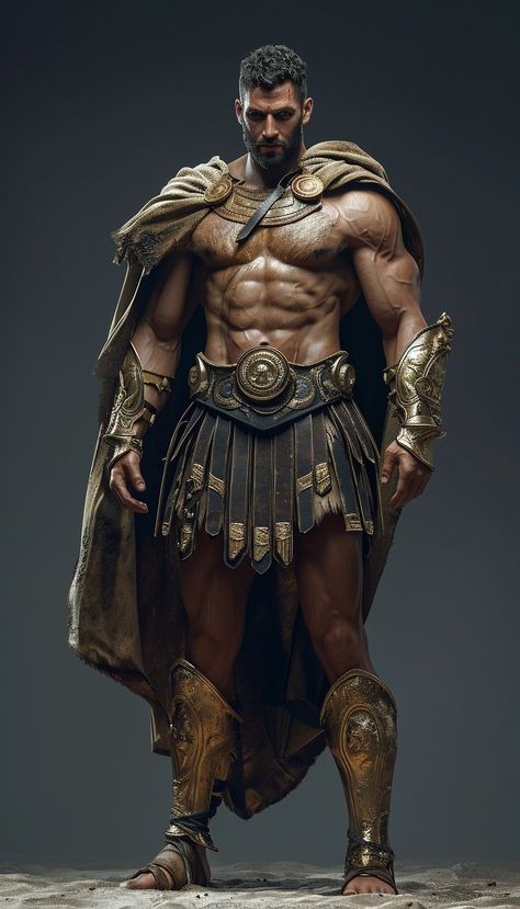 Midjourney Feed Gladiator Character Design, Sci Fi Gladiator, Male Gladiator Art, Gladiator Character, Roman Soldier Fantasy Art, Roman Gladiators, Roman Armor, Warrior Concept Art, Spartan Warrior