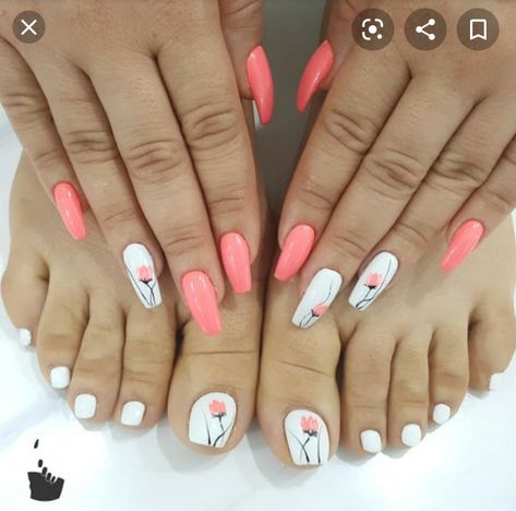 Not the original owner, found on google Matching Finger And Toe Nails, Fall Toe Nails, Toenail Art Designs, Easy Toe Nail Designs, Simple Toe Nails, Pretty Toe Nails, Black Acrylic Nails, Cute Toe Nails, Summer Toe Nails