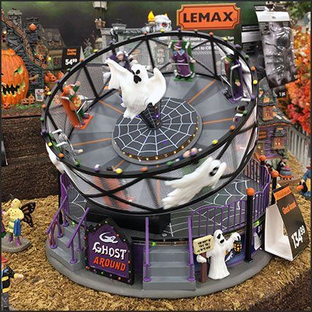 Spooky Town Village Tilt-a-Whirl Video Lemax Spooky Town Halloween Village, Lemax Halloween Village, Spooky Town Village, Lemax Halloween, Halloween Village Display, Halloween Themes Decorations, Creepy Carnival, Lemax Village, Lemax Spooky Town