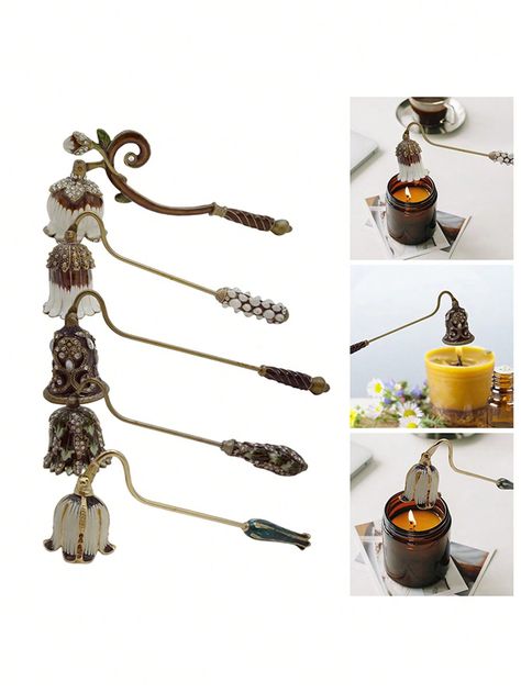 Elegant Candle Snuffer Candle Extinguisher Long Handle Candle Accessory Metal Wick Flame Snuffer Wick Snuffer Home Decor GiftI discovered amazing products on SHEIN.com, come check them out! Animal Candle, Candle Snuffers, Candle Extinguisher, Wall Hanging Candle Holders, Wrought Iron Candle Holders, Electronic Candles, Wrought Iron Candle, Iron Candle Holder, Elegant Candles