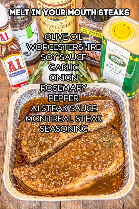 Best Steak Marinade Ever, Strip Steak Marinade, Tenderizing Steak Marinade, Sirloin Marinade, Sirloin Steak Marinade, Ribeye Steak Marinade, Montreal Steak Seasoning Recipe, Ny Strip Steak Recipes, Steak Marinade For Grilling