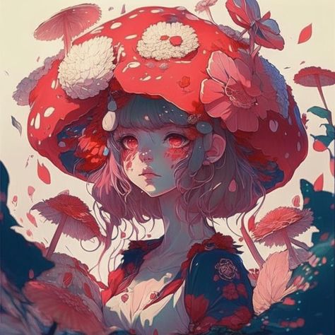 Mushroom Girl, Witch Drawing, Mushroom Drawing, Mushroom Fairy, Fantasias Halloween, Art Simple, Mushroom Art, Cool Art Drawings, الرسومات اللطيفة