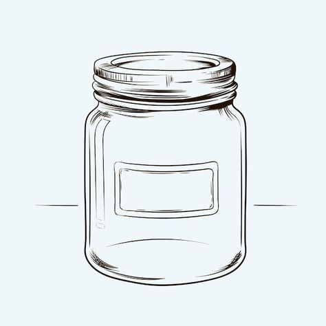 Vector hand draw flower jar | Premium Vector #Freepik #vector #wedding-heart #wedding-typography #wedding-text #vintage-card Jar Sketch Drawings, Mason Jar Clip Art, Jar Drawing, Wedding Text, Flower Jar, Wedding Typography, Typography Wedding, Flowers In Jars, Minimalist Drawing