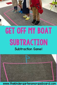 Get Off My Boat Subtraction Game, Subtraction Hands On Activities, Subtraction Activities For Preschool, Subtraction Ideas For Kindergarten, Teaching Subtraction Kindergarten, Kindergarten May Activities, Fun Subtraction Activities, Subtraction Centers Kindergarten, Kindergarten Addition And Subtraction Activities