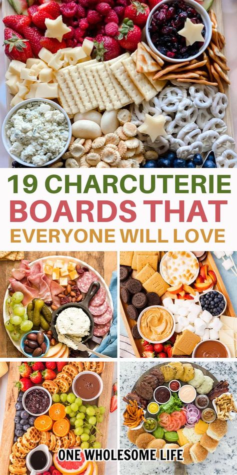 Collage of Summer Charcuterie Boards. Charcuterie Board Teen Party, Girls Night Charcuterie Board Ideas, Fun Charcuterie Board Ideas Girls Night, Girls Night Charcuterie Board Themes, Party Charcuterie Board Ideas, Nibble Board, Food Boards For Parties, Summer Charcuterie Board Ideas, Bring A Board Night