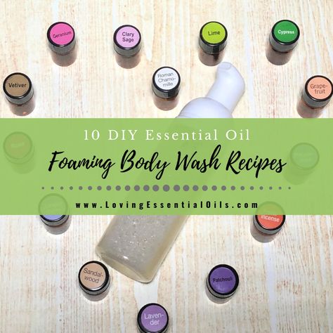 Foaming soaps and body washes are a great way to use essential oils everyday. In this post you will learn how to make a basic essential oil body wash, plus I will share 10 essential oil blends you can use to naturally scent your foaming body wash recipes with. Essential oils have cleansing and refreshing properties tha Homemade Foaming Soap, Homemade Body Wash Recipe, Body Wash Recipe, Homemade Body Wash, Fennel Essential Oil, Foaming Body Wash, Homemade Essential Oils, Diy Essential Oil Recipes, Oil Body Wash