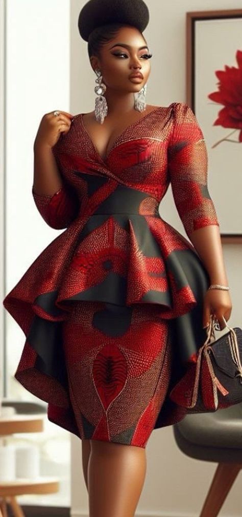 Credit: Chick by Jarel Ankara Blouse And Skirt, Ankara Blouse, Nigerian Fashion, African Dresses Modern, African Wear Dresses, Afrikaanse Mode, African Fashion Modern, African Fashion Women Clothing, African Traditional Dresses