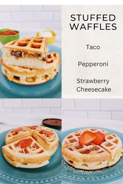 Stuffed Waffle Recipes, Stuffed Waffles Maker Recipes, Stuffler Waffle Maker Recipes, Stuffler Recipes, Stuffed Waffle Maker Recipes, Omelette Waffles, Stuffed Waffles Recipe, Waffle Truck, Stuffed Waffles