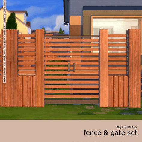 [algu] fence & gate set | algu on Patreon Sims 4 Cc Fence And Railing, Sims 4 Cc Fences And Gates, Sims 4 Fence Cc, Sims 4 Garden, Sims 4 Game Packs, Sims 4 Tsr, Sims 4 House Plans, Free Sims 4, Sims 4 Cc Folder