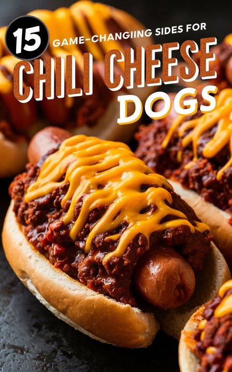 🌭🧀 Find the perfect side dish for your chili cheese dogs! 😋🍟 #chilicheesedogs #sidedishes #yum Side Dishes For Chili Dogs, Sides For Chili Dogs, Sides With Chili, What To Serve With Chili, Serve With Chili, Chili Sides, Chili Cheese Hot Dog, Butternut Squash Pasta Sauce, Chili Cheese Dogs