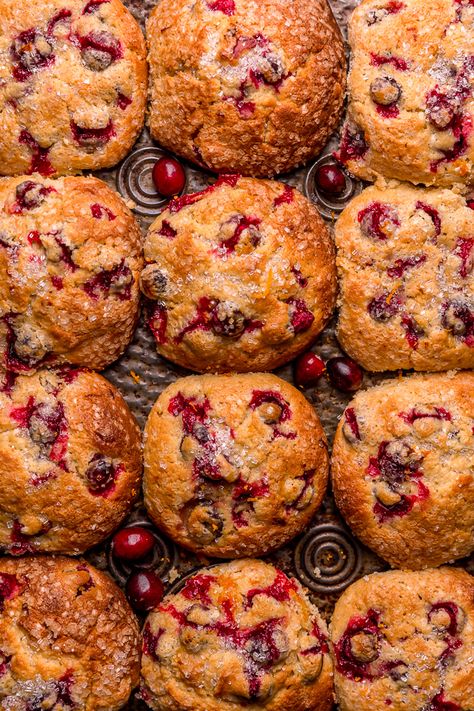 Cranberry Orange Muffin Recipe, Orange Muffin Recipe, Cranberry Orange Scones, Baker By Nature, Cranberry Orange Muffins, Orange Muffins, Cranberry Muffins, Low Carb Muffins, Cranberry Recipes