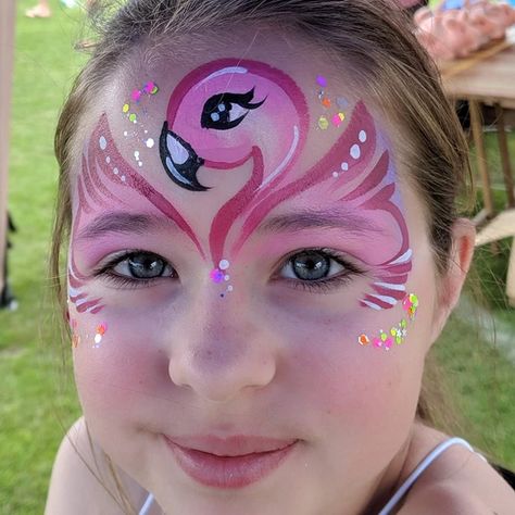 Face Painting For Girls Easy, Face Paint For Girls Easy, Birthday Face Painting, Girl Face Painting Easy, Easy Face Paint Animals, Easy Face Paint Tutorial, Cute Animal Face Paint, Flamingo Face Paint Easy, Face Paint Inspiration