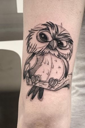 Tattoo uploaded by Jacopo Jago • ✖️Archimedes✖️ #cartoon #sketch #blackwork #blackandgrey #disney #black #linework • Tattoodo Cartoon Sketch, Disney Tattoos, Blackwork, Black And Grey, Sketch, Tattoos, Disney, Black