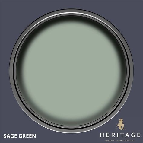 Paint Sage Green, Dulux Heritage Colours, Heritage Paint, Sage Green Paint, Hallway Colours, Eggshell Paint, Medicinal Herb, Dulux Heritage, French Bedroom