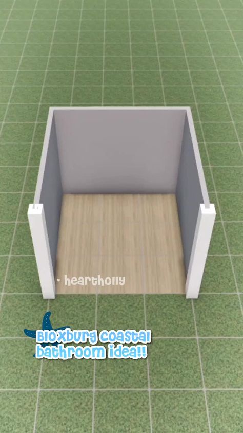 3x3 Coastal Bathroom Bloxburg, 2x2 Bloxburg Bathroom, 3x3 Bathroom Ideas Bloxburg, 2x3 Bathroom Bloxburg, Bloxburg Coastal Bathroom, Coastal Bloxburg House, Bloxburg Coastal House, Bloxburg Bathroom Ideas, House Decorating Ideas Apartments