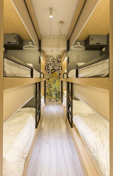 The Mahjong, Hong Kong Pod Hotel, Sleep Box, Hostel Design, Tourist Brochure, Hostels Design, Hostel Room, Capsule Hotel, Youth Hostel, Bunk Rooms