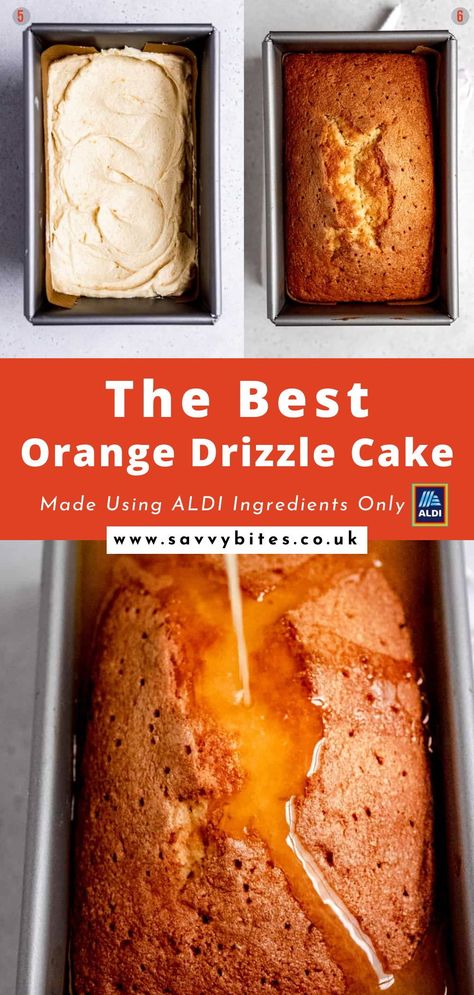 This easy orange drizzle cake is made up of a light and fluffy buttery sponge with lots of orange zest, soaked in orange syrup with a bright orange drizzle to top it all off. It is the perfect loaf cake for weekend baking! Orange Tea Cake, Orange Drizzle Cake, Weekend Baking, The Perfect Loaf, Delish Cakes, Aldi Recipes, Loaf Cake Recipes, Muffins Recipes, Orange Syrup