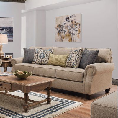 Darby Home Co Dannie Sofa Bed Upholstery Color: Alabaster Taupe Sofa Living Room, Beige Sofa Living Room, Beige Living Rooms, Beige Sofa, Room Color Schemes, Ideas Living, Room Colors, Decoration Design, Furniture Lighting