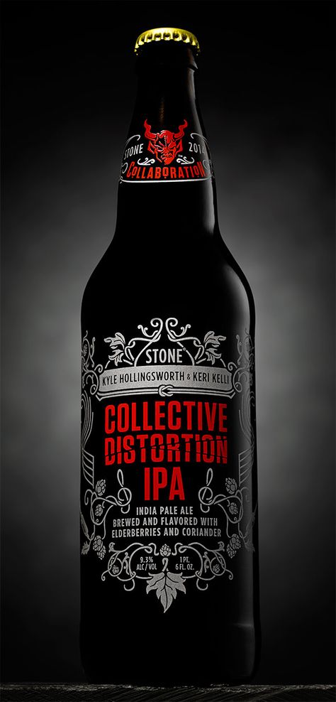 Collective Distortion IPA by Stone Brewing Co. Barley Water, Craft Beer Packaging, Beer Branding, Stone Brewing, Beer Label Design, Beer Collection, Rock Guitarist, Skid Row, Hand Sign