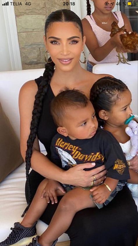 Kylie Jenner Braid Ponytail, Kim K Ponytail Hairstyles, Kim Kardashian Ponytail Braid, Kim Kardashian Braided Ponytail, Kim Kardashian Ponytail, Kim Kardashian Hairstyles, Psalm West, Kim Kardashian Braids, Kardashian Braids