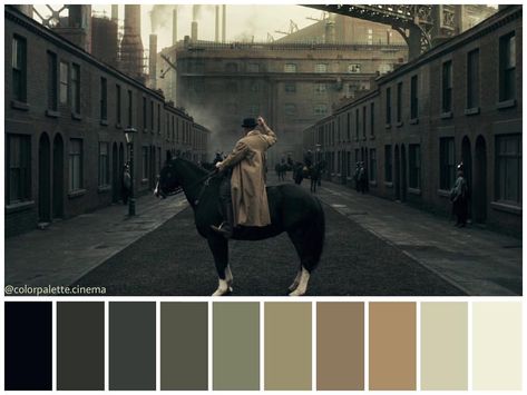 20.8k Likes, 133 Comments - Color Palette Cinema (@colorpalette.cinema) on Instagram: “: "Peaky Blinders" (2013 - ). •Directed by Otto Bathurst •Cinematography: George Steel •Production…” Color Grading Reference, Peaky Blinders Color Palette, Cinema Color Palette, Peaky Blinders Set, Cinematic Color Palette, Film Color Palette, Cinematic Color Grading, Color In Film, Movie Color Palette