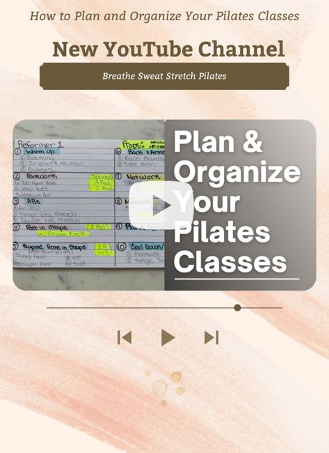 How to plan and organize your pilates classes Pilates Lesson Plan, Pilates Class Plan, Stott Pilates Reformer, Pilates Instructor Training, Home Pilates Studio, Pilates Room, Stott Pilates, Pilates Teacher Training, Reformer Exercises