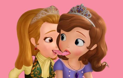 Sofia and Princess Amber Amber Sophia The First, Sophia And Amber, Sofia The First Funny, Sofia The First And Amber, Amber Sofia The First, Sofia And Amber, Princess Amber, Blonde And Brunette Best Friends, Weird Pics