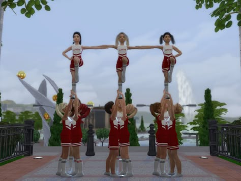 The Sims Resource - Child cheerleading pyramid v2 Sims 4 Gymnastic Cc, Sims 4 Gymnastics Cc, Sims 4 Cc Cheerleader Outfit, Sims 4 Cheerleader Outfit, Sims Cheerleader, Sims 4 Cheerleader, Sims 4 Sports Cc, Sims 4 Cheerleader Cc, Sims 4 Gymnastics