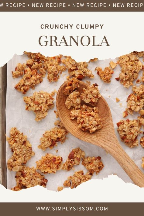 Gronala Recipes, Slow Cooker Granola Recipe, Chunky Granola Recipe, Chunky Granola, Fodmap Desserts, Happy Trail, Food Planning, Easy Breakfasts, Vegan Granola