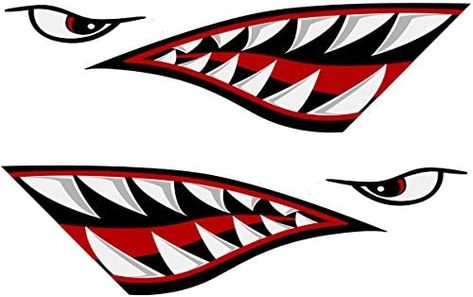 Amazon.com: Alemon Shark Teeth Mouth Reflective Decals Graphics Sticker Fishing Boat Canoe Car Truck Kayak Decals Accessories : Sports & Outdoors Kayak Decals, Motorcycles Logo Design, Shark Painting, Pair Of Eyes, Boat Stickers, Automotive Logo Design, Boat Decals, Reflective Decals, Vinyl Sticker Design