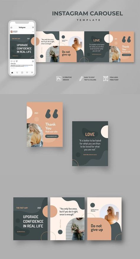 Welcome To Instagram, Instagram Photoshop, Interior Design Template, Packaging Template Design, Instagram Planner, Logo Design Set, Pin Template, Instagram Template Design, Social Media Planner