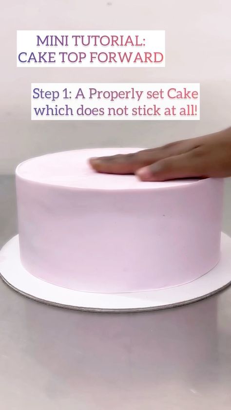 aasthas_aesthetic_caking on Instagram: 🚨✨MINI TUTORIAL🚨✨: Detailed Steps for Stable Cake Top Forward Cake Top Forward Cakes are highly trendy and you gotta make it today! 😍… Cake Top Forward Tutorial, Forward Facing Cake, Cake Top Forward Design, Top Forward Cake Designs, Top Forward Cake Ideas, Top Forward Cake, Fondant Cake Tutorial, Mini Tutorial, Fondant Tutorial