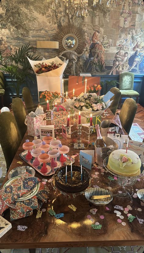 Eccentric Aesthetic, Live Deliciously, 20th Birthday Party, Birthday Dinner Party, It S My Birthday, Birthday Table, 25th Birthday, 20th Birthday, Party Needs