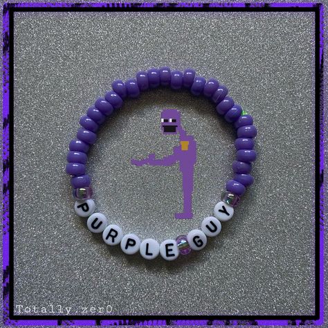 Fnaf Kandi Bracelet, Pony Beads Ideas, Fnaf Bracelet Ideas, Pony Bead Bracelet Ideas, Fnaf Bracelet, Fnaf Kandi, Kandi Projects, Scene Bracelets, Fnaf Crafts