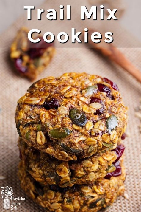 Trail mix cookies are an easy-to-make drop cookie recipe that has lots of nourishing oats, raisins, and coconut, like a granola bar only chewier. Homemade Granola Bars Healthy, Trail Mix Cookies, Granola Cookies, Drop Cookie Recipes, Mint Chocolate Chip Cookies, Best Cookies Ever, Homemade Granola Bars, Cranberry Cookies, Oat Cookies