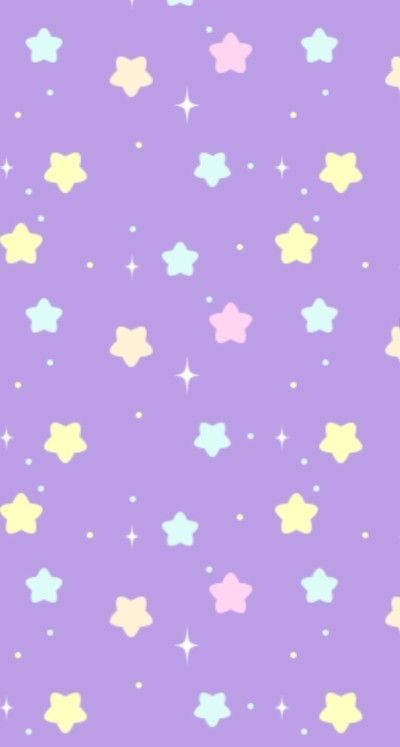 Kawaii Star Background, Purple Kawaii Wallpaper, Purple Stars Wallpaper, Purple Stars, Kawaii Background, Stars Wallpaper, Purple Wallpaper Iphone, Phone Art, Office Prints