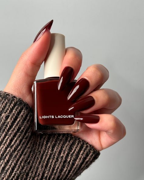 Lights Lacquer, Home for the Harvest 🧺 My favorite! 🍇 Lady Marmalade, a cherry mocha polish with a crelly finish • use code COLORNOOK to save on your purchase @lightslacquer • use code THECOLORNOOK to save on your purchase @nominal #lightslacquer #homefortheharvest #fallnails #fallnailcollection #nailpolishswatch #nailswatch #nailinspo #cherrymochanails #burgundynails #vampynails #darknails cherry mocha nail polish autumn fall Cherry Mocha Nails, Cherry Lacquer, Vampy Nails, Cherry Mocha, Cherry Lady, Lights Lacquer, Lady Marmalade, Burgundy Nails, Manicure Ideas