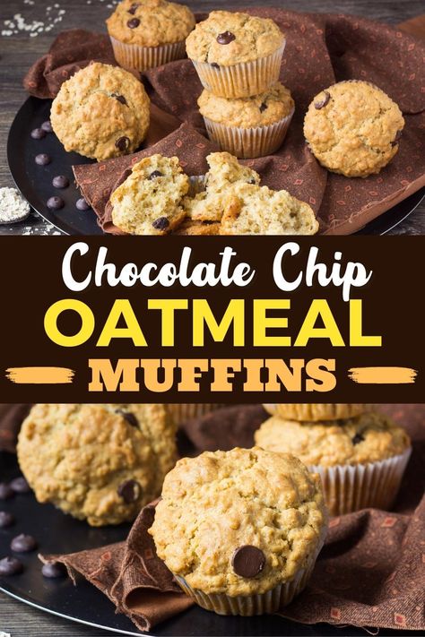 Pull Apart Sweet Bread, Chocolate Chip Recipes Easy, Cupcake Pan Recipes, Chocolate Chip Oatmeal Muffins, Moist Muffin Recipe, Muffins Easy Recipe, Muffin Cups Recipes, Oatmeal Chocolate Chip Muffins, Muffins Easy