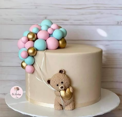 Baby Gender Cake Ideas, Baby Shower Cake Gender Neutral, Gender Reveal Bear Cake, Cute Gender Reveal Cakes, Gender Torte, Gateau Gender Reveal, Baby Gender Reveal Cake Ideas, Gender Cake Ideas, Pastel Gender Reveal Party