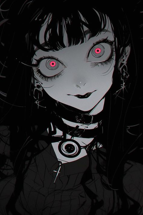 Otaku Wallpaper, Girl Anatomy, Scary Eyes, Scary Drawings, Draw Manga, Scary Art, Creepy Art, 영감을 주는 캐릭터, Fantasy Character Design