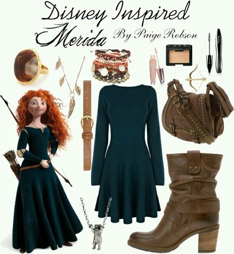 . Merida Brave Inspired Outfits, Merida Inspired Makeup, Brave Inspired Outfits, Merida Costume Ideas, Merida Costume Diy, Merida Inspired Outfits, Merida Halloween Costume, Inspired Outfits Character, Merida Disneybound