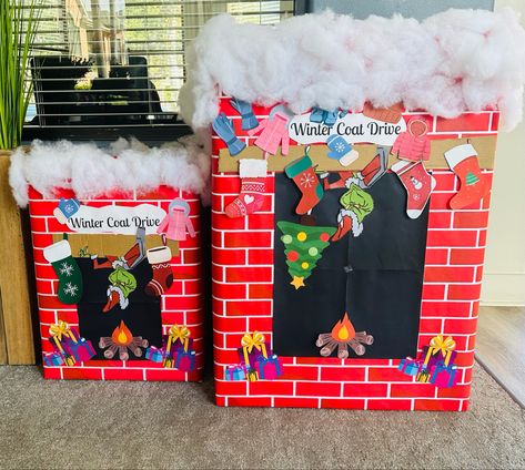 Angel Tree Ideas, Donation Box Ideas, Christmas Toy Drive, Donation Boxes, Coat Drive, Toy Donation, Toy Drive, Donation Box, Toys For Tots