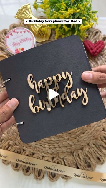 QuinnsArte by Quinal Malara on Instagram: "Birthday Scrapbook for Dad👨🏻♥️🎂 Order Now through WhatsApp." Birthday Scrap Booking Ideas, Gift Ideas For Dads Birthday Creative, 40th Birthday Scrapbook Ideas, Dad Scrapbook Ideas, Happy Birthday Scrapbook Ideas, Birthday Card Ideas With Photos, Simple Handmade Birthday Card Ideas, Dad Birthday Gift Ideas Diy, Crafts For Dads Birthday